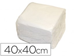 50 servilletas de papel 40x40cm. blancas 2 capas